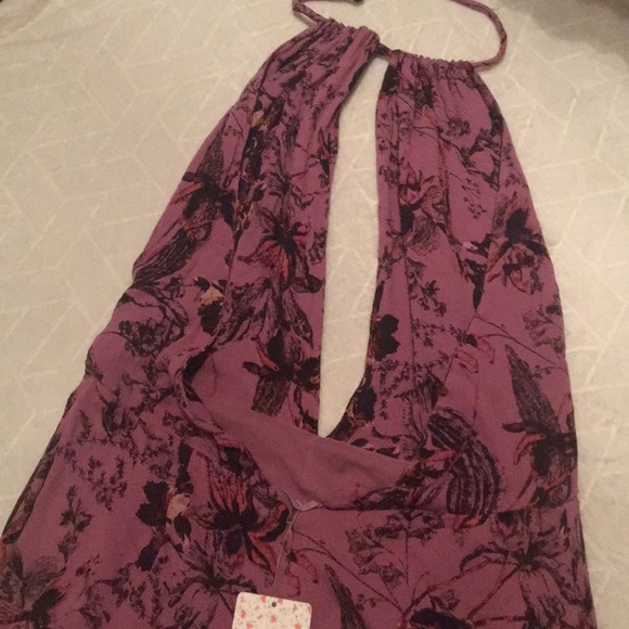 Purple Floral Jumpsuit - Picture 7 of 7